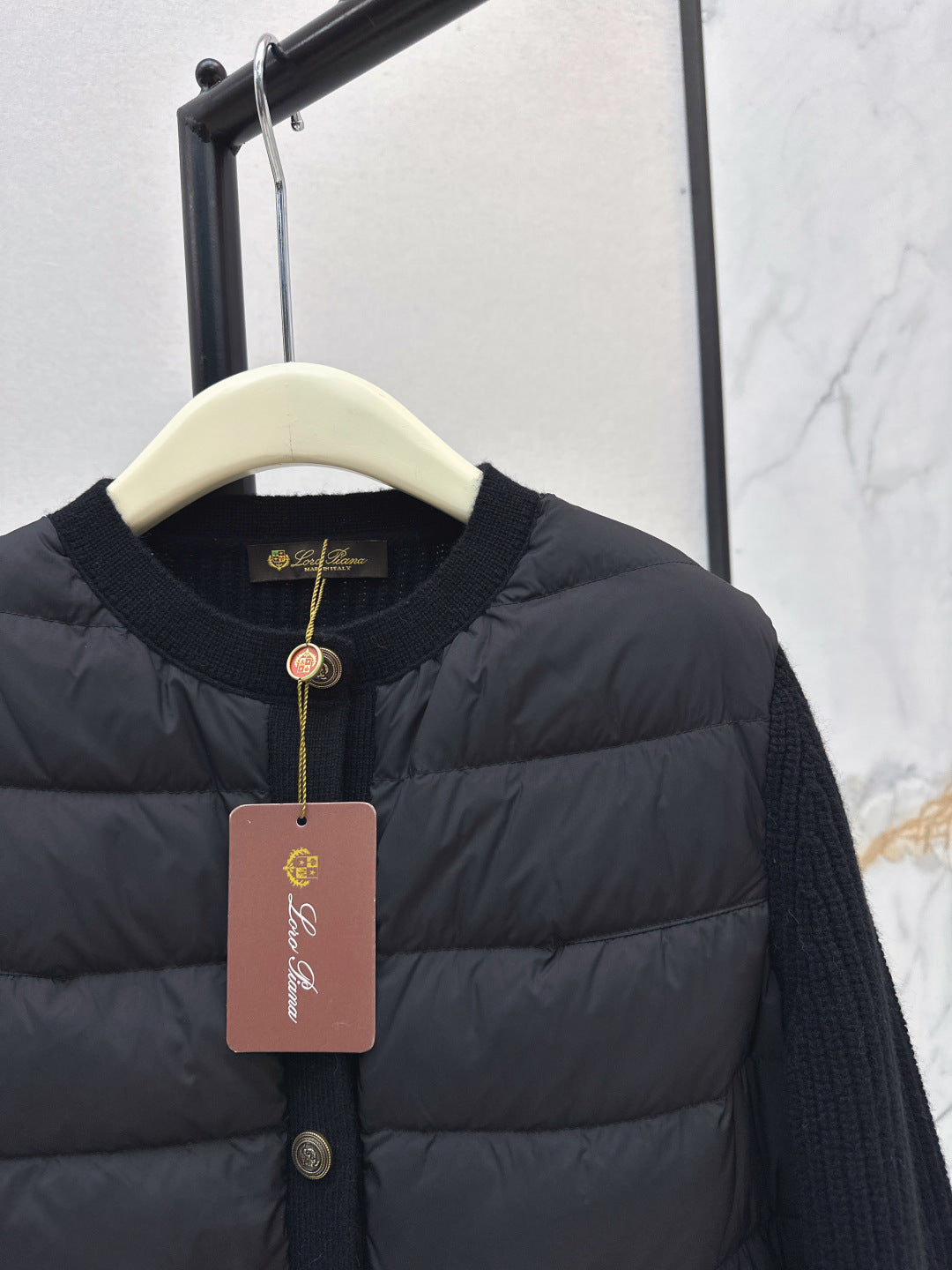 Loro 25fw patchwork down jacket