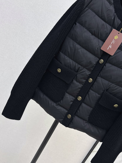 Loro 25fw patchwork down jacket