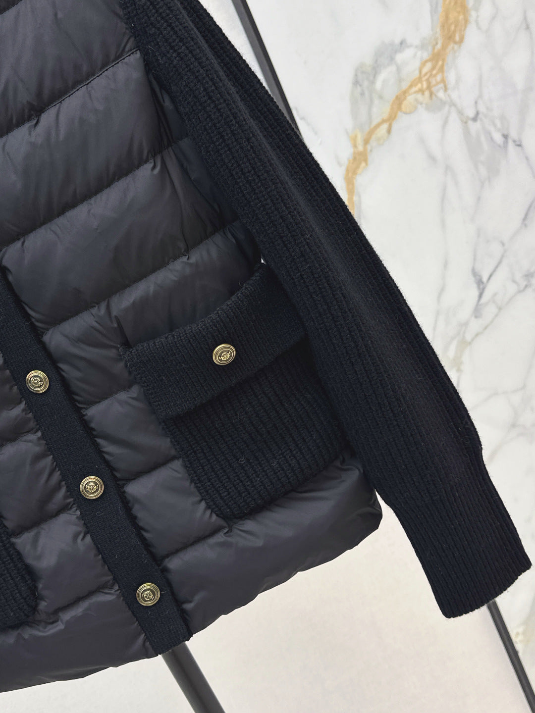 Loro 25fw patchwork down jacket