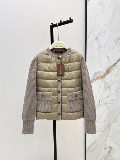 Loro 25fw patchwork down jacket