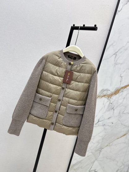 Loro 25fw patchwork down jacket