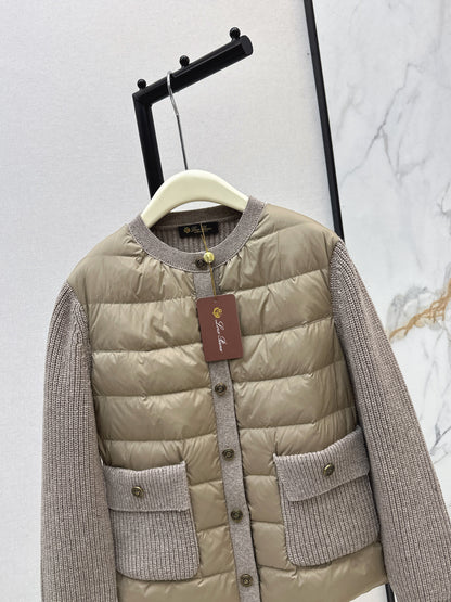 Loro 25fw patchwork down jacket