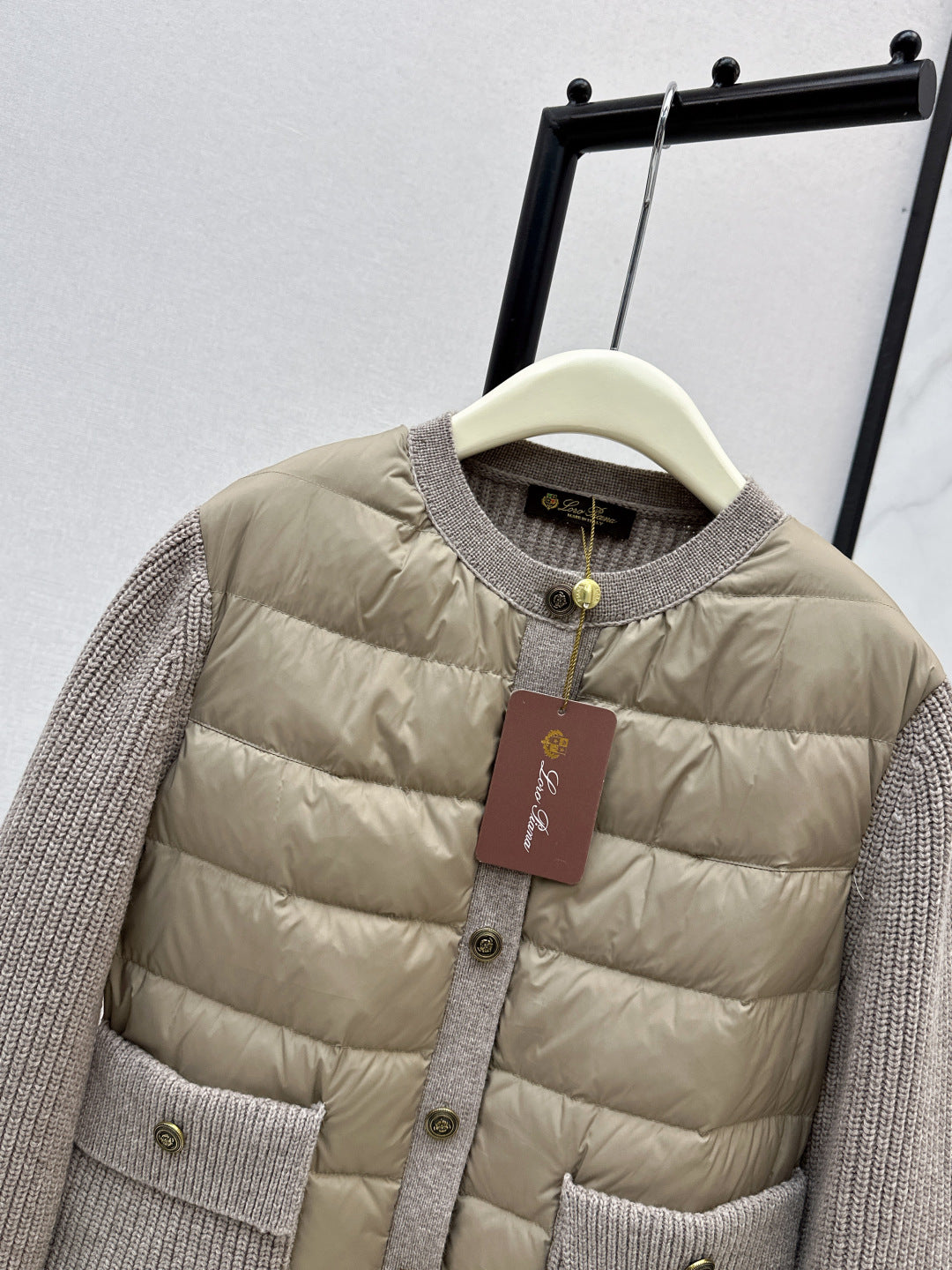 Loro 25fw patchwork down jacket