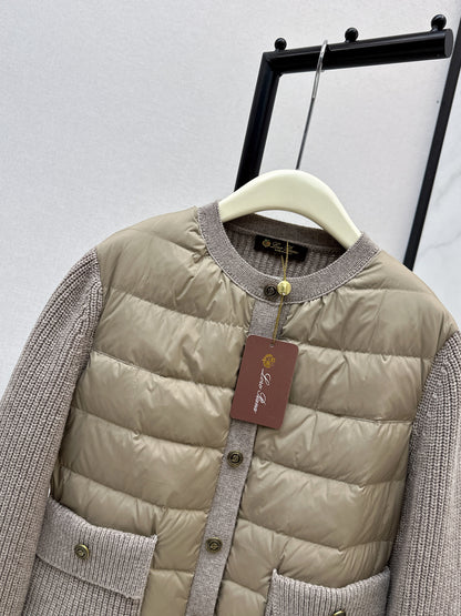 Loro 25fw patchwork down jacket