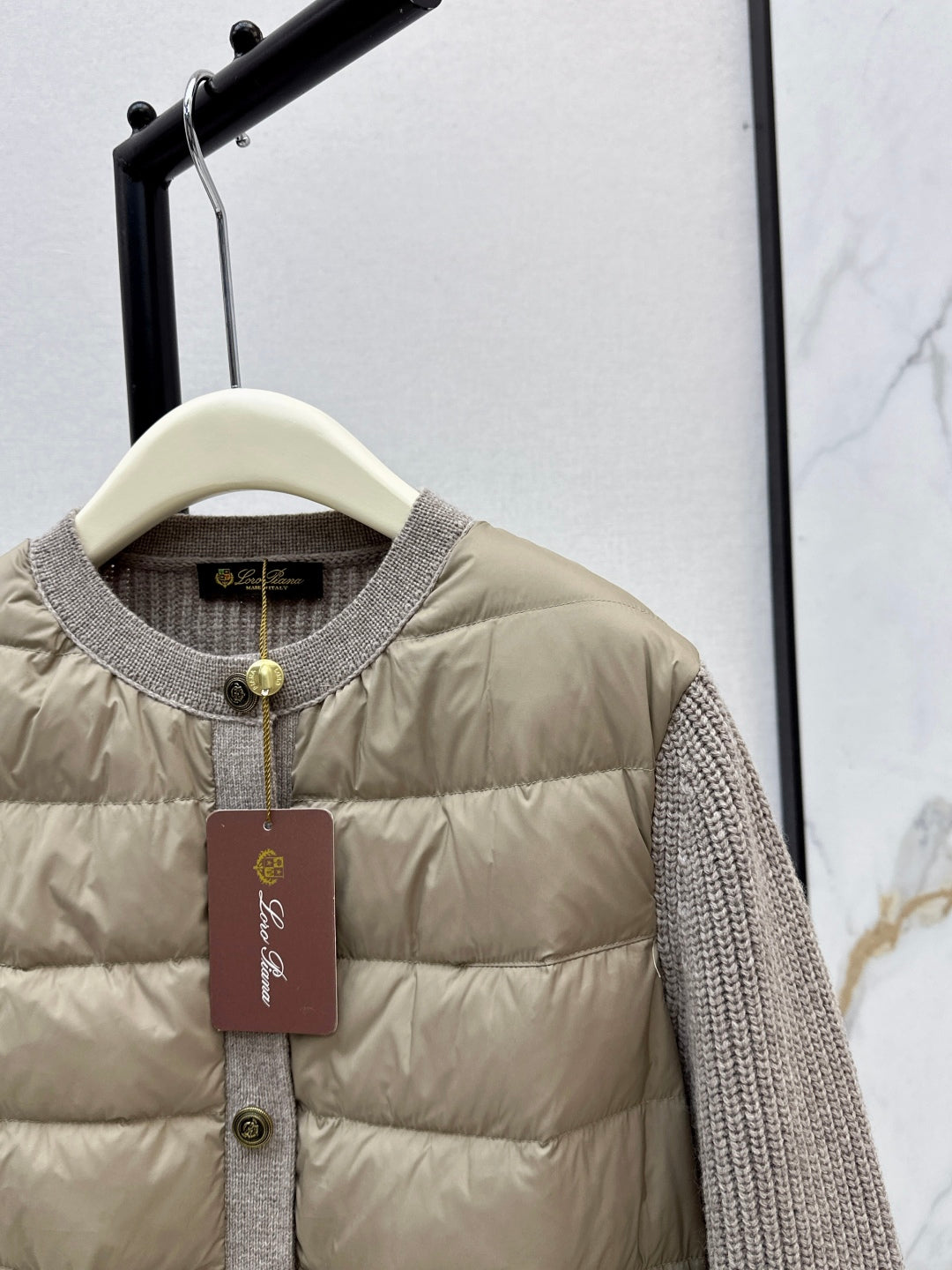 Loro 25fw patchwork down jacket