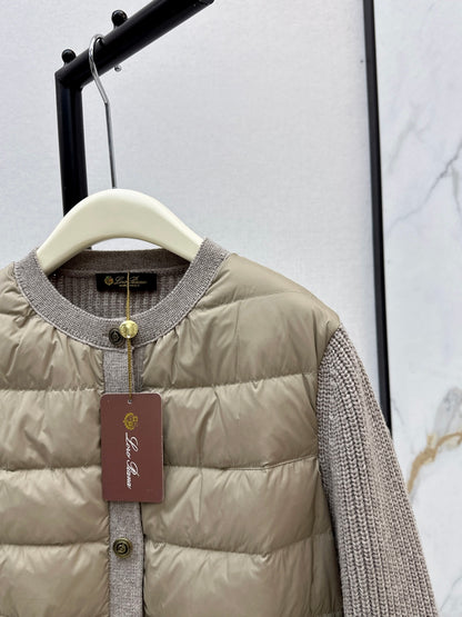 Loro 25fw patchwork down jacket