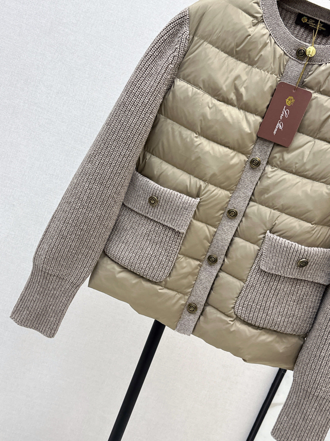 Loro 25fw patchwork down jacket