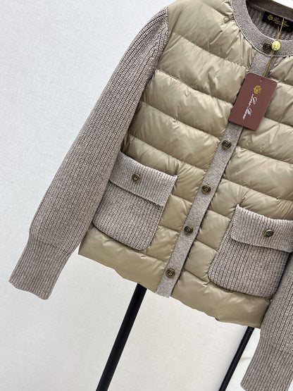 Loro 25fw patchwork down jacket