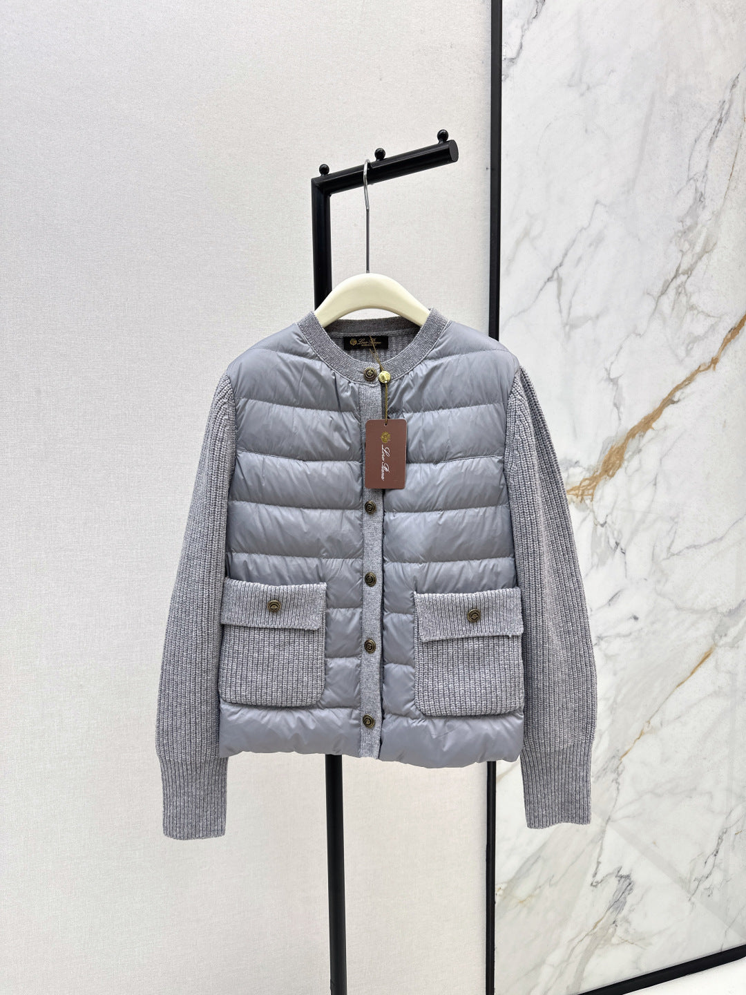 Loro 25fw patchwork down jacket