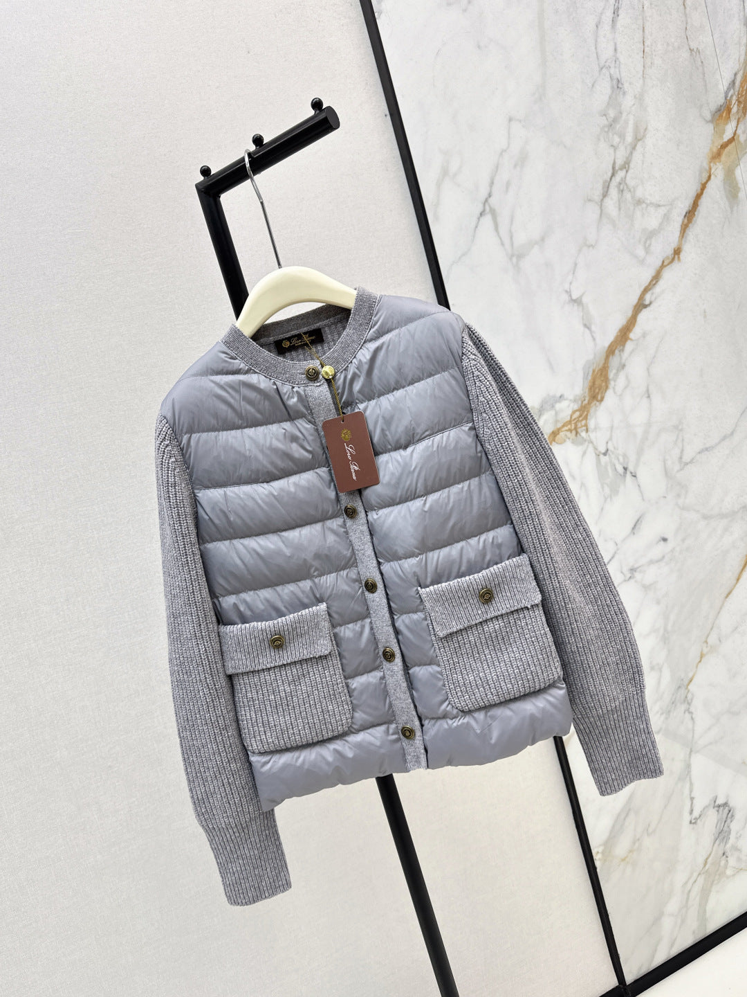 Loro 25fw patchwork down jacket