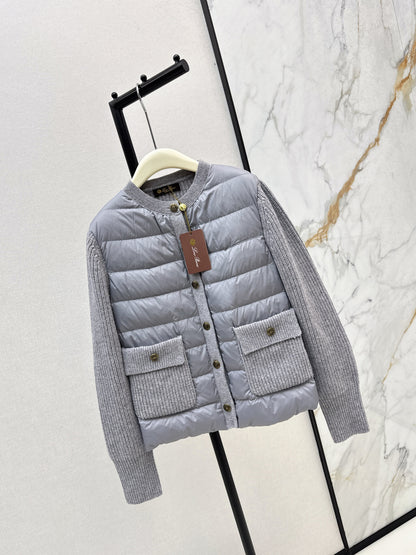 Loro 25fw patchwork down jacket