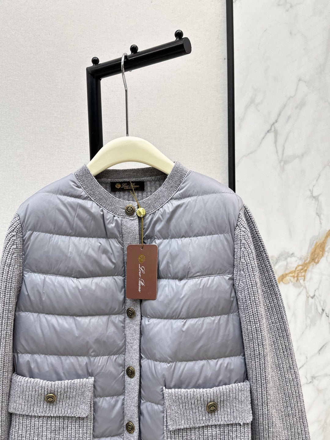 Loro 25fw patchwork down jacket