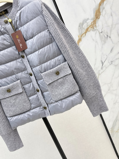 Loro 25fw patchwork down jacket