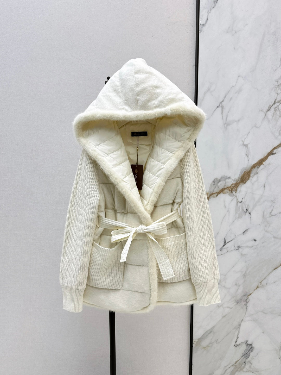Loro 25fw patchwork down jacket