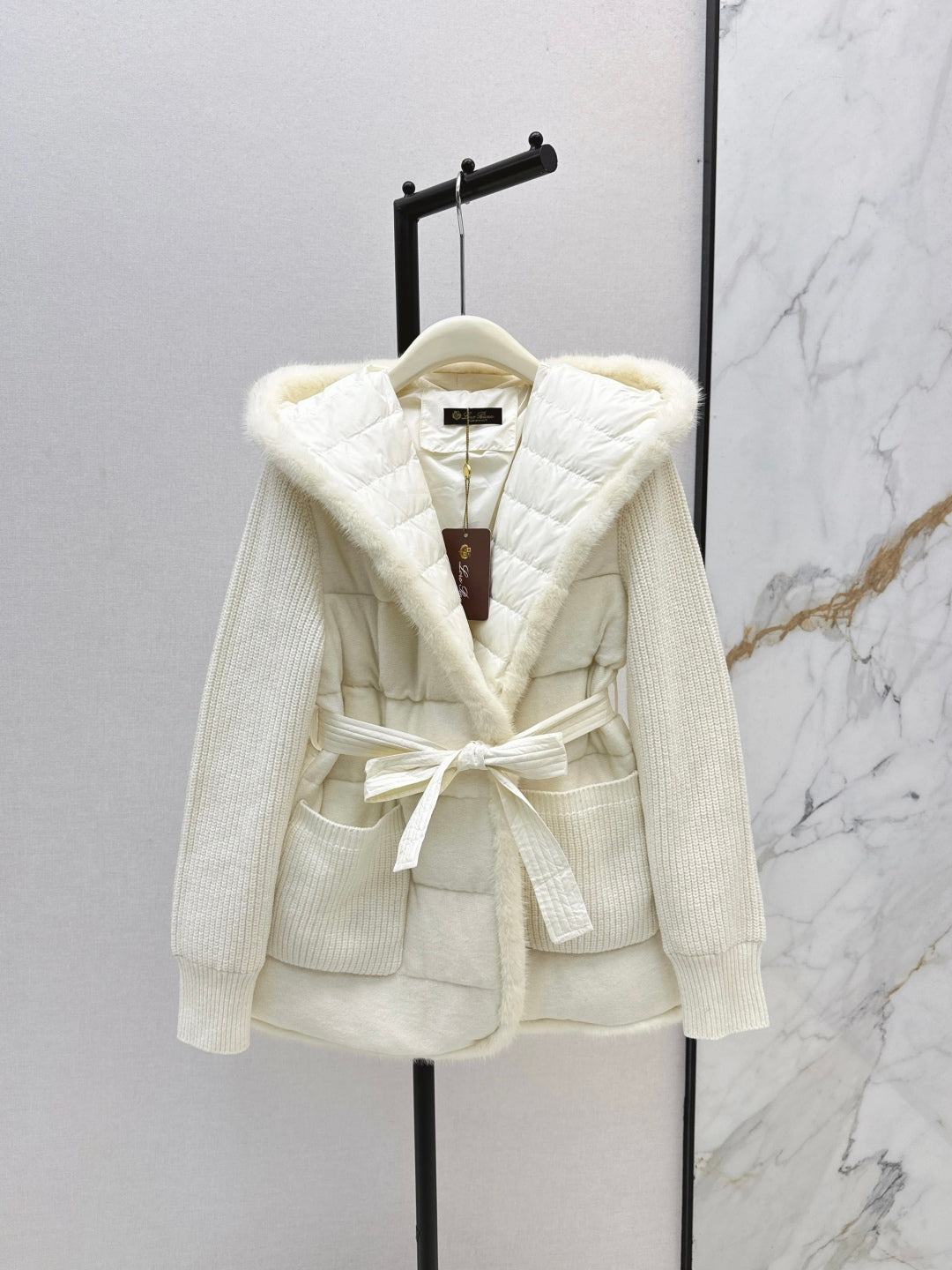 Loro 25fw patchwork down jacket