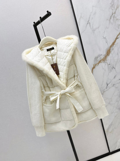 Loro 25fw patchwork down jacket