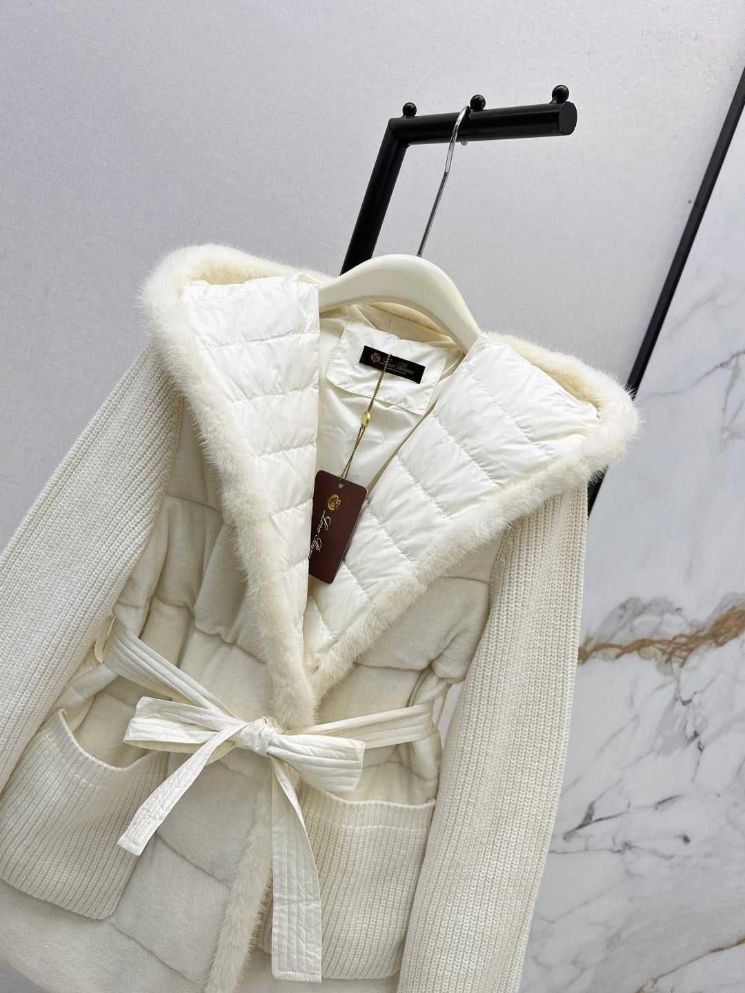 Loro 25fw patchwork down jacket