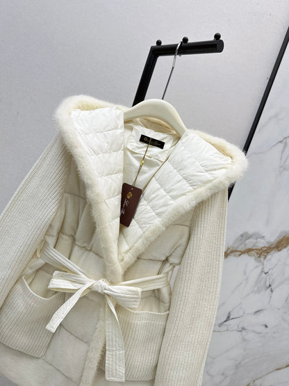 Loro 25fw patchwork down jacket