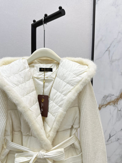 Loro 25fw patchwork down jacket