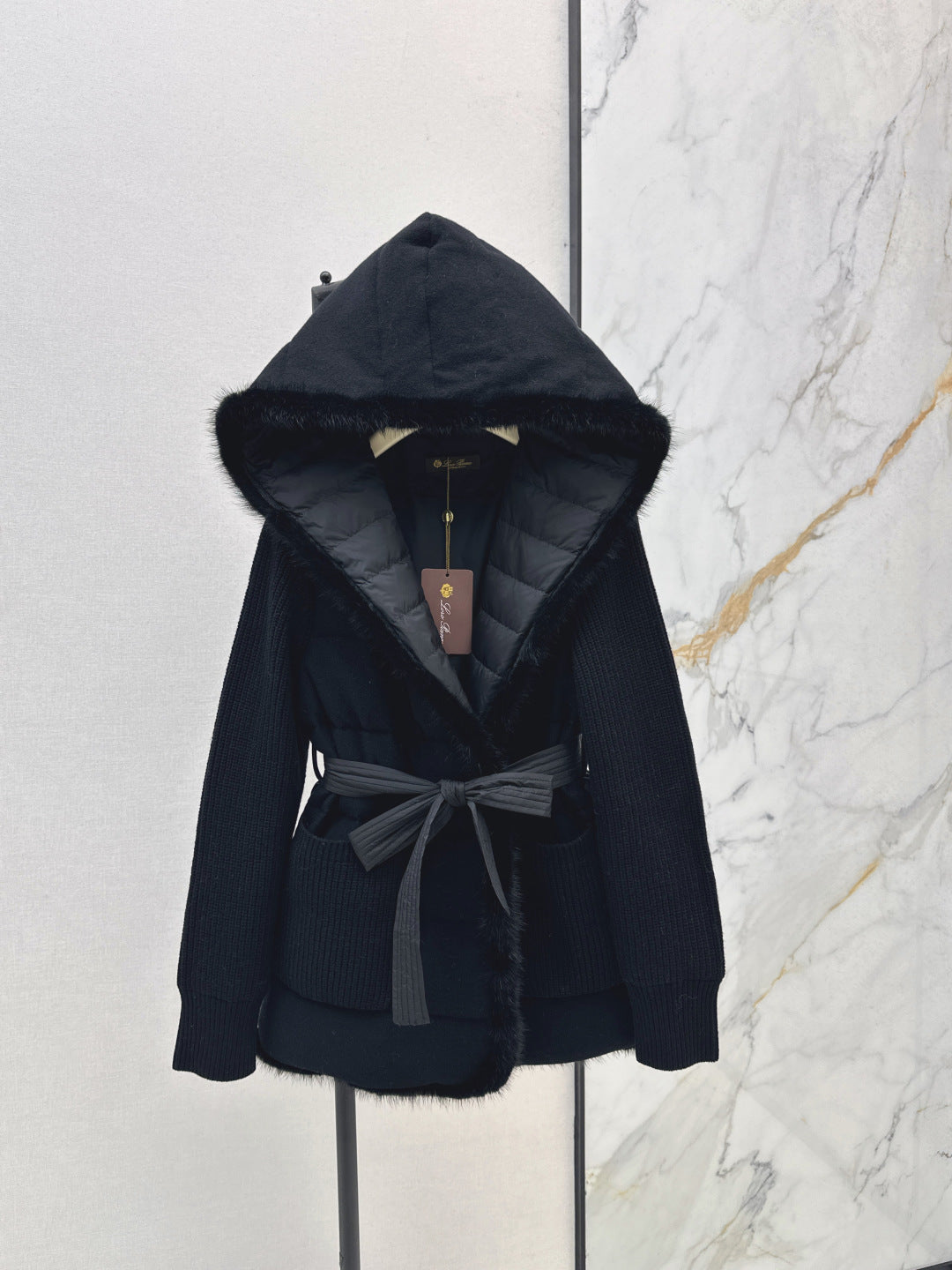 Loro 25fw patchwork down jacket