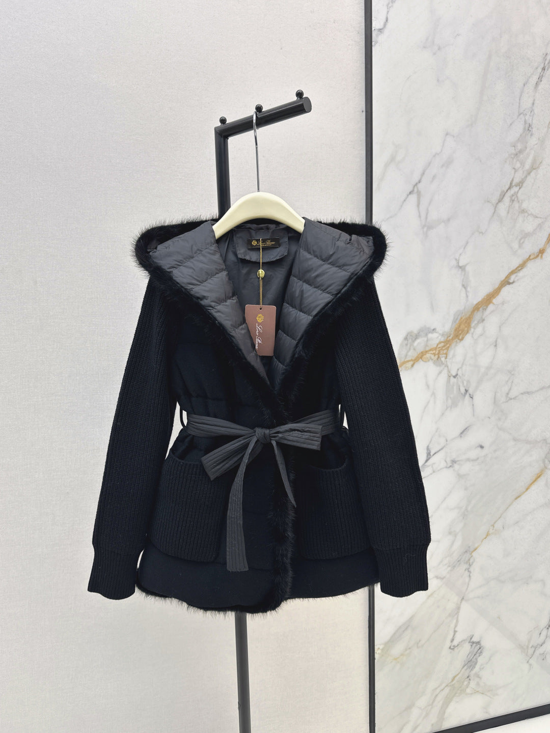Loro 25fw patchwork down jacket