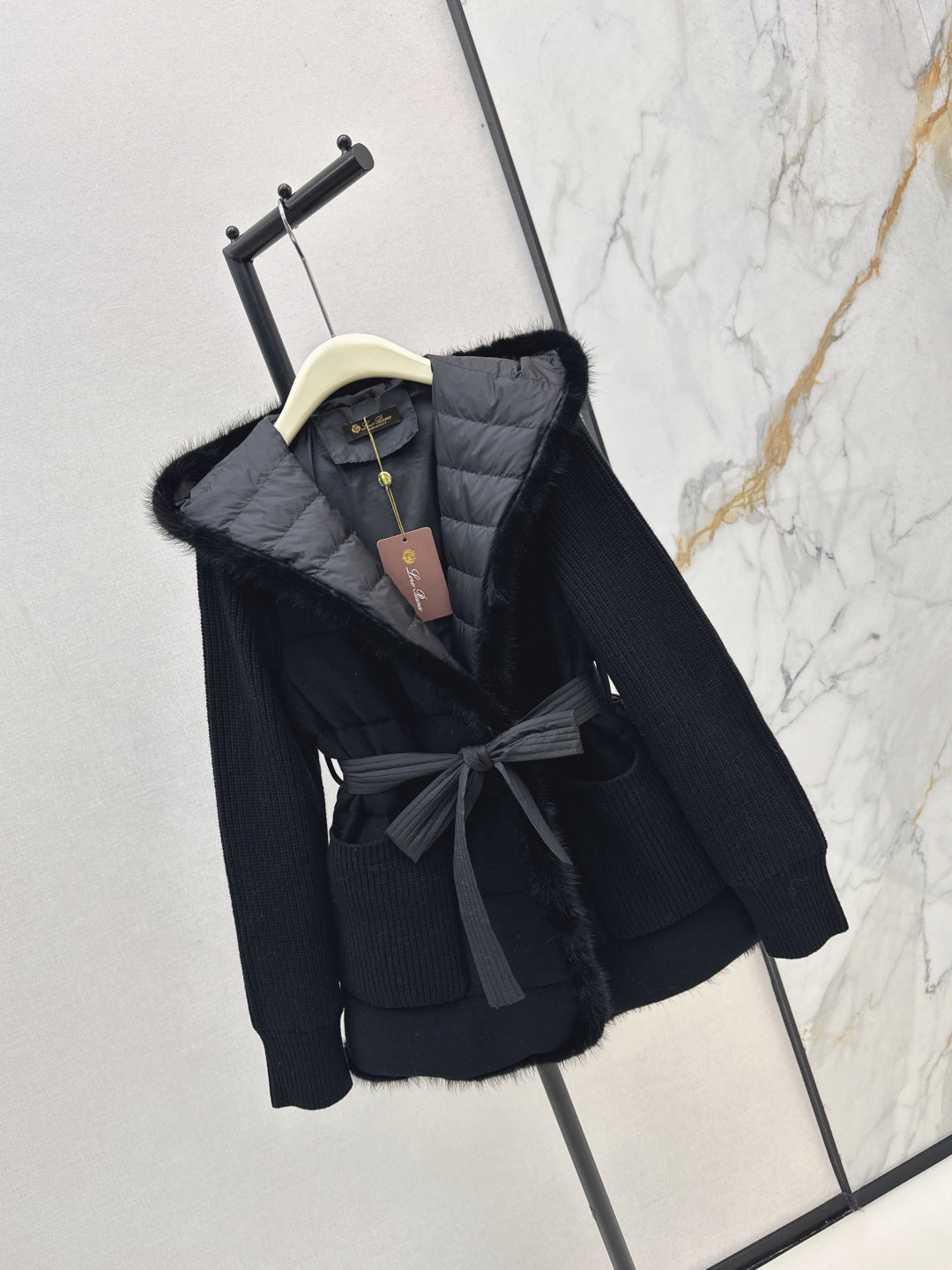 Loro 25fw patchwork down jacket
