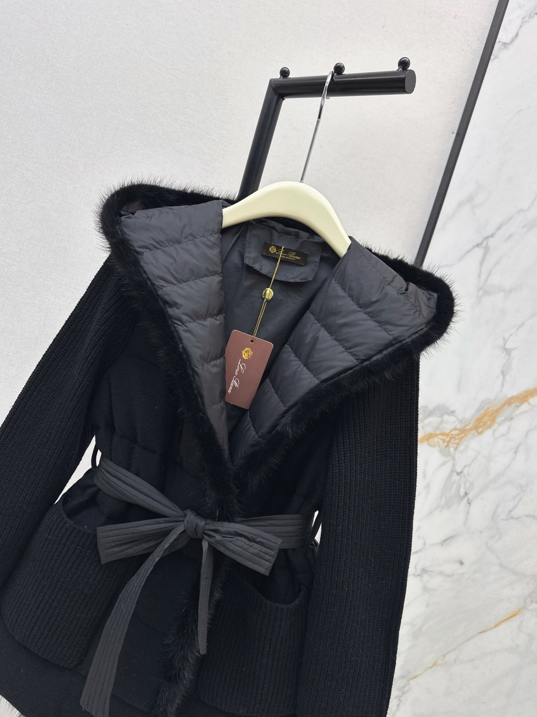 Loro 25fw patchwork down jacket