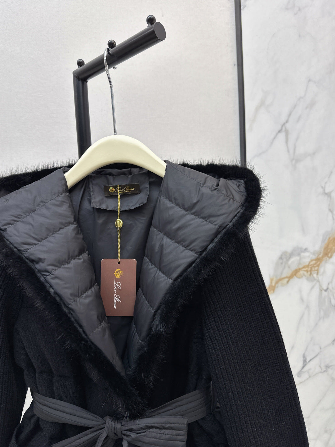 Loro 25fw patchwork down jacket