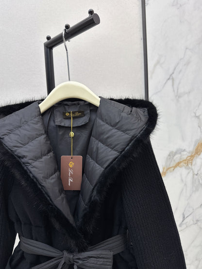 Loro 25fw patchwork down jacket