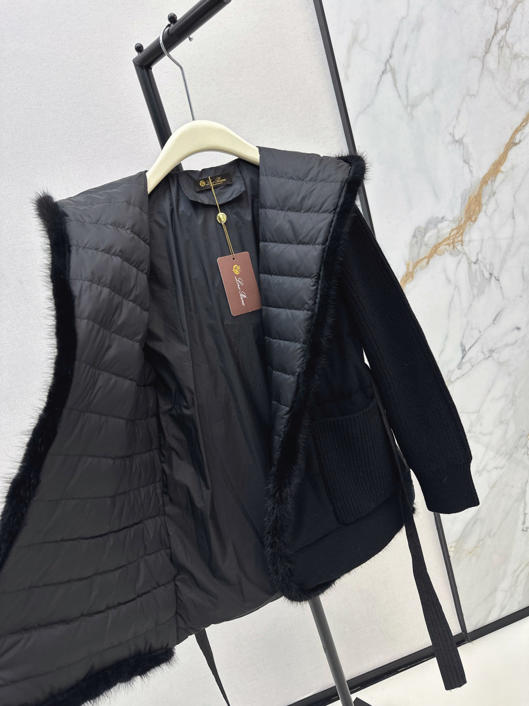 Loro 25fw patchwork down jacket