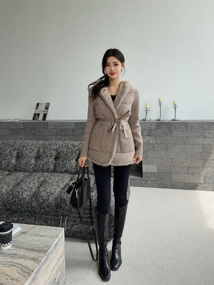 Loro 25fw patchwork down jacket