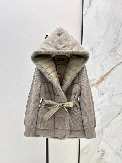 Loro 25fw patchwork down jacket