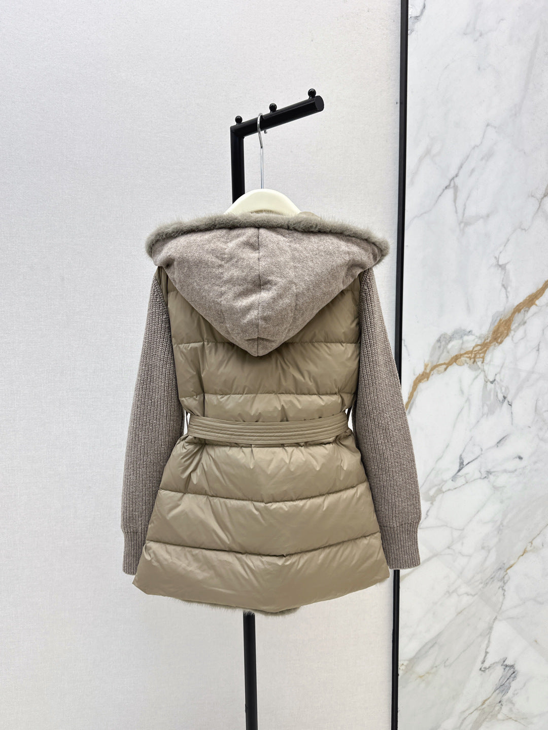 Loro 25fw patchwork down jacket