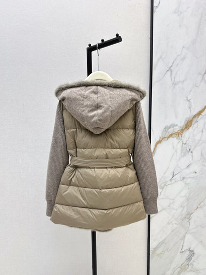 Loro 25fw patchwork down jacket