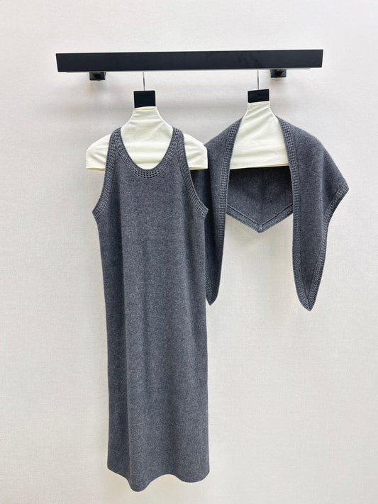 Loro 25fw dress cape set