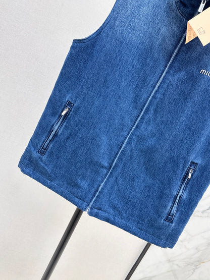 MiU 25fw denim vest