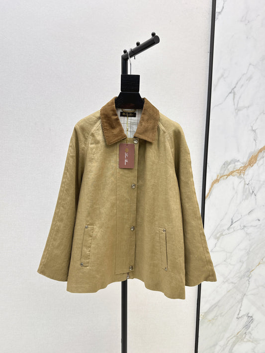 Loro 25fw lapel linen jacket
