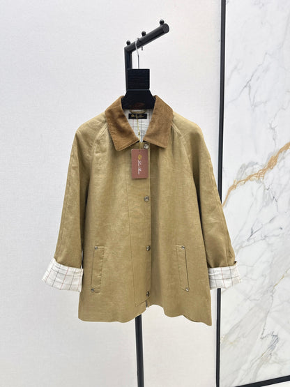 Loro 25fw lapel linen jacket