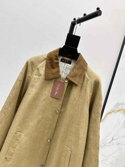 Loro 25fw lapel linen jacket