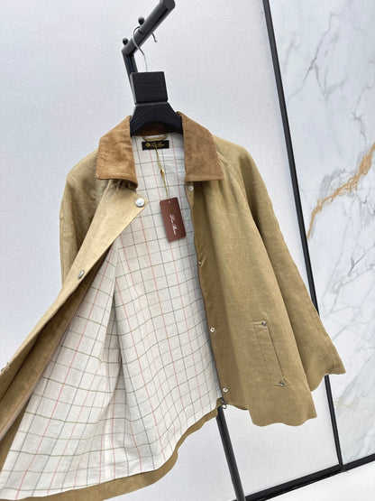 Loro 25fw lapel linen jacket