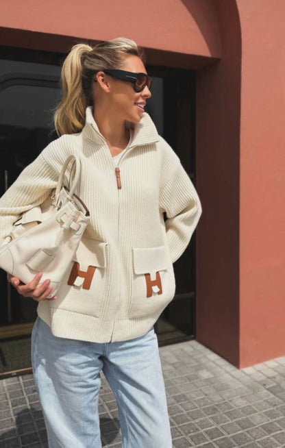 Herm 25fw knitted jacket