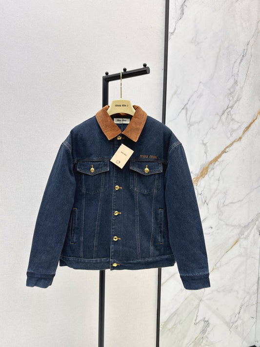 Miu 25fw denim padded jacket
