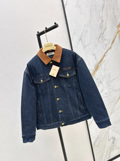 Miu 25fw denim padded jacket