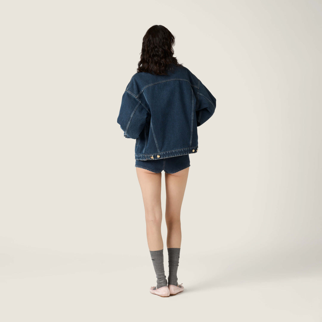 Miu 25fw denim padded jacket