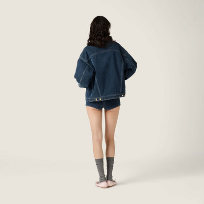 Miu 25fw denim padded jacket