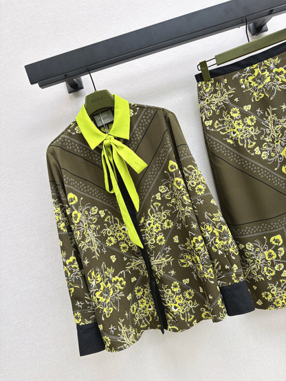 Guc 25fw floral shirt