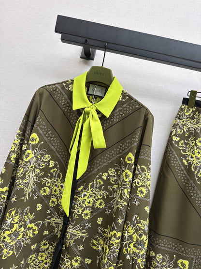 Guc 25fw floral shirt