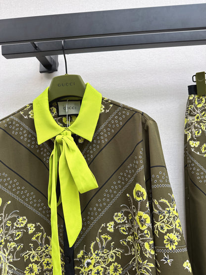Guc 25fw floral shirt