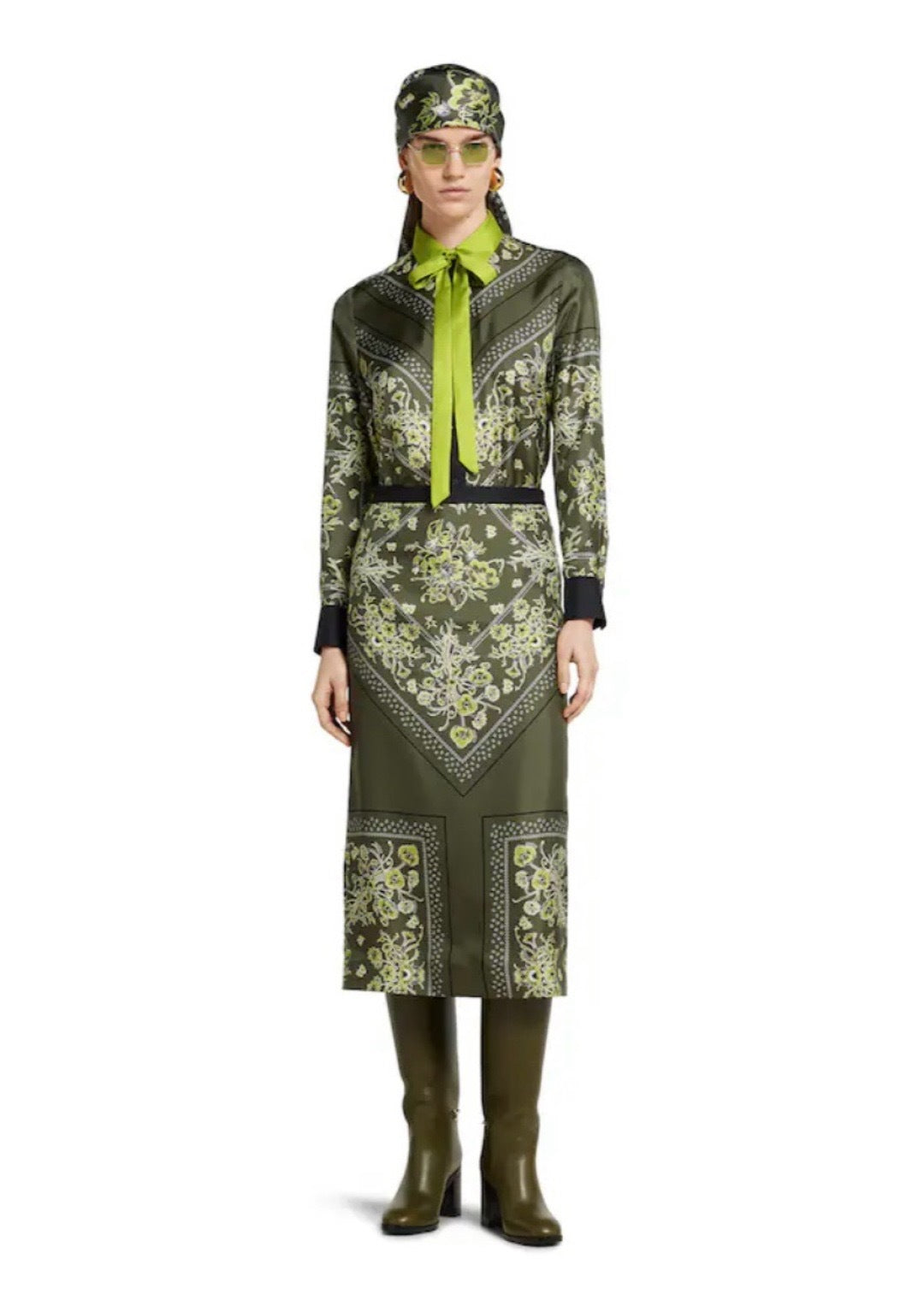 Guc 25fw floral skirt