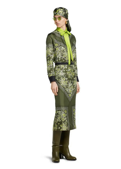 Guc 25fw floral skirt